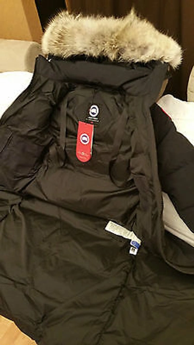 Pre-owned Label Edition Red  100% Lady Navy Blue Canada Goose Mystique Lg Parka Jacket