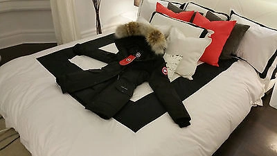 Pre-owned Label Edition Brand Red  Black Canada Goose Trillium Xs Parka Jacket