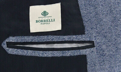 Pre-owned Luigi Borrelli Blue Sportcoat - 40/50 - (b4223362r7)