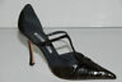 Pre-owned Manolo Blahnik Valon Brown Alligator Crocodile Shoes 40 9.5