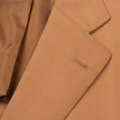 Pre-owned Cesare Attolini Napoli Caramel Wool Super 150's Blazer Jacket In Brown