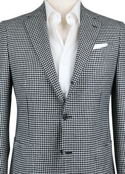 Pre-owned Luigi Borrelli $6000  Black Wool Sportcoat - 40/50 - (lbspt6150822)