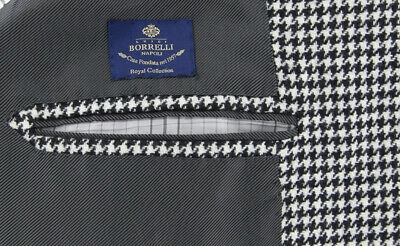 Pre-owned Luigi Borrelli $6000  Black Wool Sportcoat - 40/50 - (lbspt6150822)