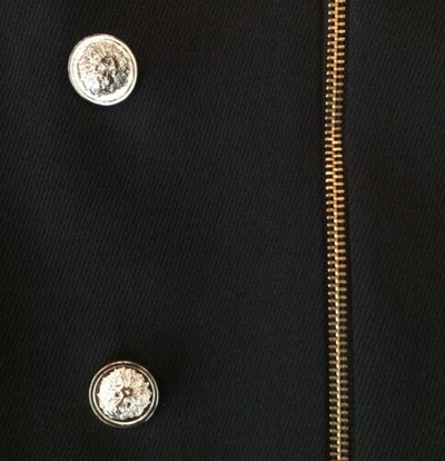 Pre-owned Versus Versace  Double Breasted Admiral Coat In Blue
