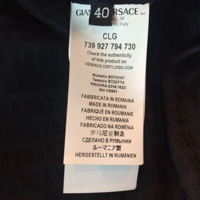 Pre-owned Versus Versace  Double Breasted Admiral Coat In Blue