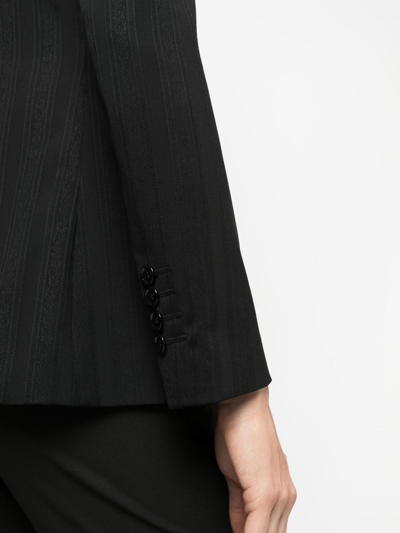 Pre-owned Dolce & Gabbana 1990s Contrast-lapel Wool Blazer In Black