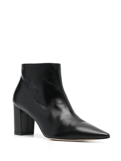 Stuart Weitzman 75mm Block Heel Ankle Boots In Black