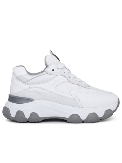 Shop Hogan Leather Hyperactive Sneaker In White