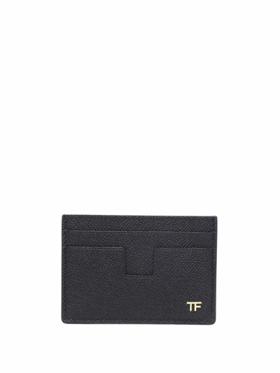 Shop Tom Ford Men's  Black Leather Card Holder