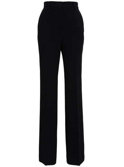 Shop Alberto Biani High Waist Black Cady Pants  Woman