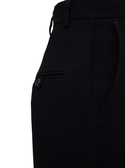 Shop Alberto Biani High Waist Black Cady Pants  Woman