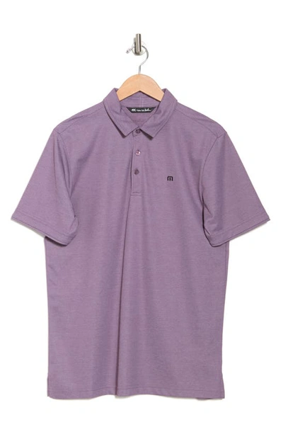 Shop Travismathew Excursion Knit Polo In Heather Winetasting