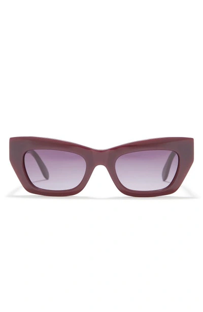 Bcbgmaxazria 57mm Chunky Kitten Sunglasses In Plum