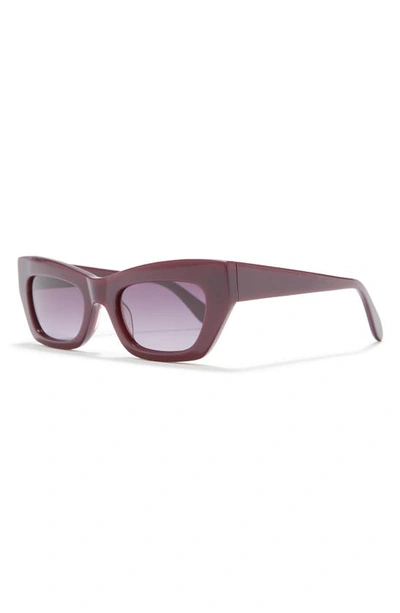 Bcbgmaxazria 57mm Chunky Kitten Sunglasses In Plum