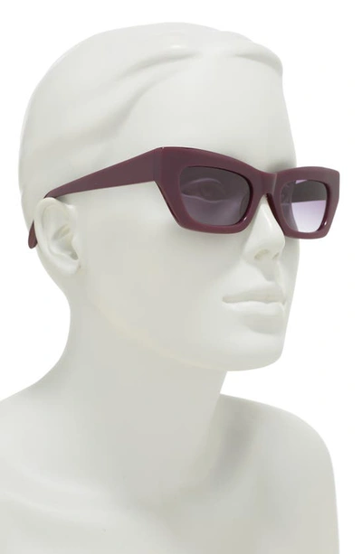 Bcbgmaxazria 57mm Chunky Kitten Sunglasses In Plum