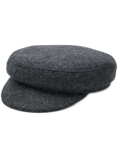 Shop Isabel Marant Evie Baker Boy Hat In Grey