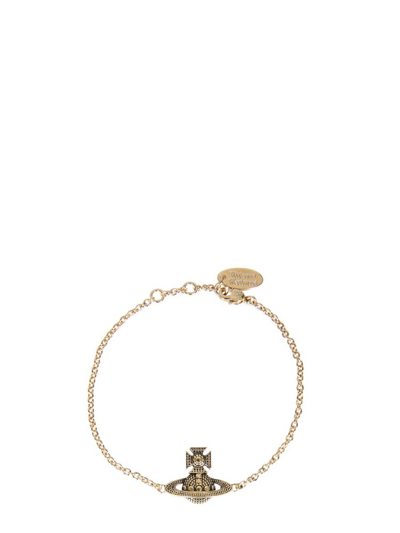 Shop Vivienne Westwood Salomon Pedant Bracelet In Gold