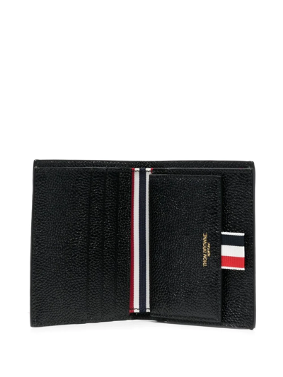 Shop Thom Browne Pebbled Billfold Wallet In Black