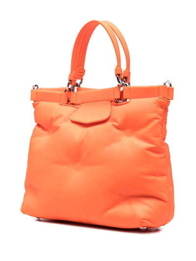 Shop Maison Margiela Glam Slam Top-handle Tote In Orange