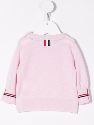 Shop Thom Browne Infant Knitted Jumper In Pink