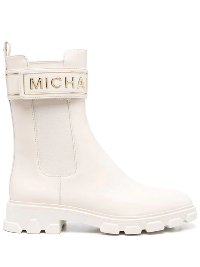Shop Michael Michael Kors Ridley Chelsea Boots In Nude