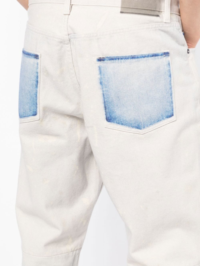 Shop Our Legacy Contrasting Pocket Straight Jeans In Blue