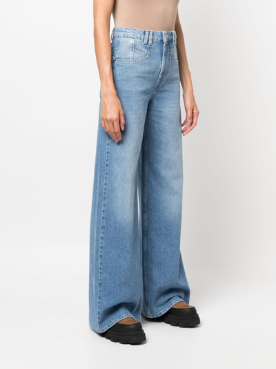 Shop Isabel Marant Étoile Wide-leg Denim Jeans In Blau