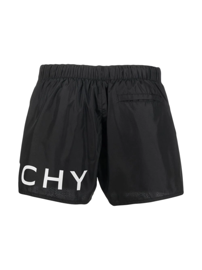 Shop Givenchy Logo-print Swim Shorts In Black