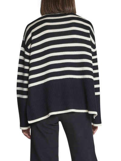 Shop Totême Sweater In Black Stripe