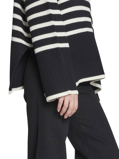 Shop Totême Sweater In Black Stripe