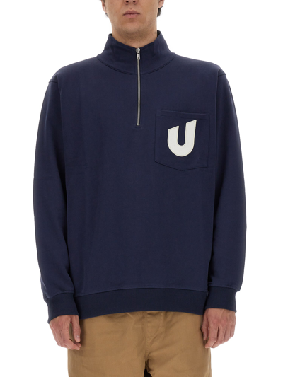 Shop Umbro Logo Sweatshirt In Blu