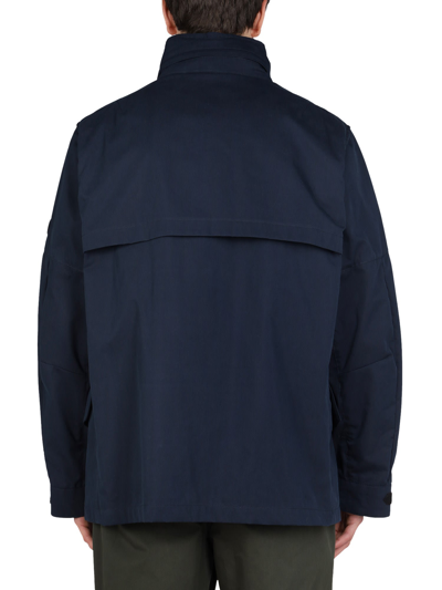 Shop Lardini Double Fabric Jacket In Blu