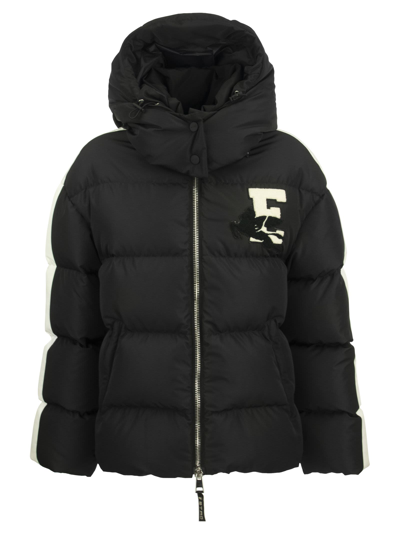 Shop Etro Colour Block Jacket With Logo In Black/white