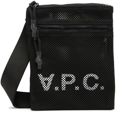 Shop Apc Black Rebound Messenger Bag In Lzz Noir