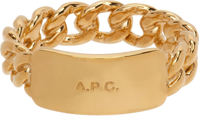 Shop Apc Gold Darwin Ring In Raa Or