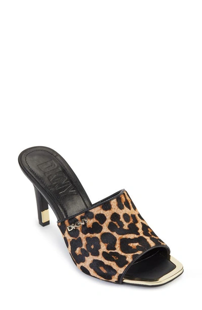 Shop Dkny Bronx Genuine Calf Hair Sandal In Leopard