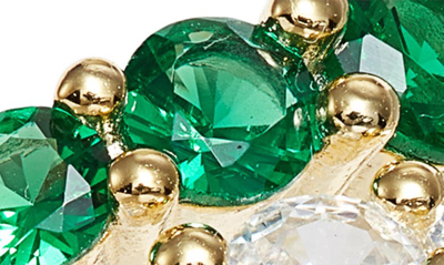 Shop Adinas Jewels Cubic Zircona Graduated Ring In Emerald Green
