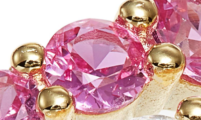 Shop Adinas Jewels Cubic Zircona Graduated Ring In Sapphire Pink