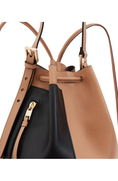 Shop Allsaints Alpha Two-tone Leather Backpack In Palisade Tan/ Black