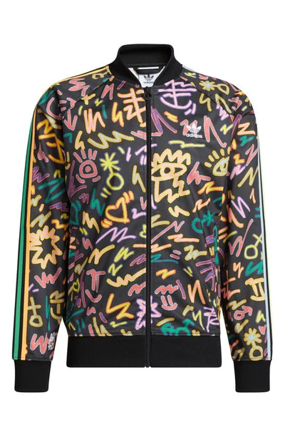 Shop Adidas Originals X Kris Andrew Unisex Love Unites Track Jacket In Multicolor
