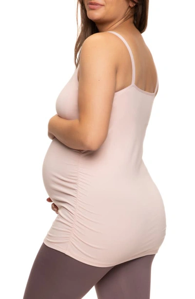 Felina Cotton Blend Maternity Camisole In Sepia Rose