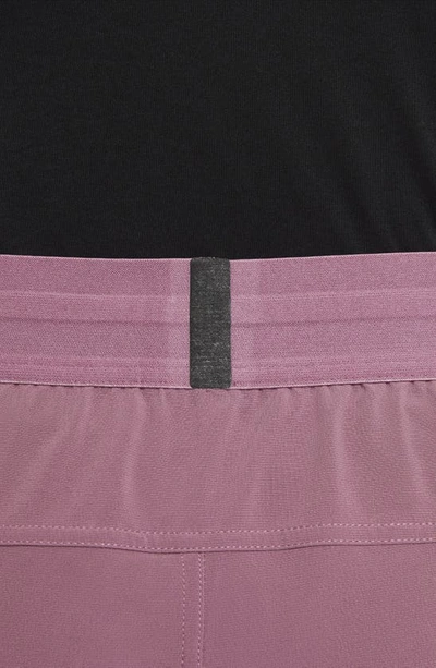 Shop Nike Dri-fit Flex Pocket Yoga Shorts In Light Mulberry