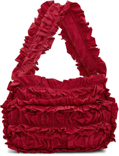 Shop Molly Goddard Red Sapporo Shoulder Bag In Pink