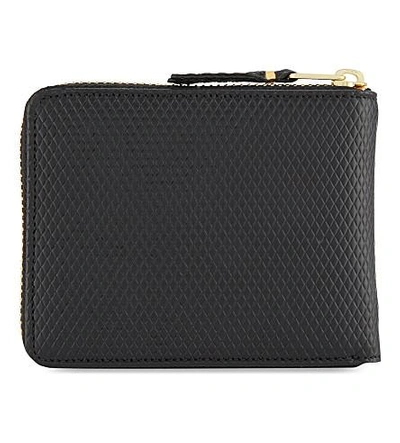 Shop Comme Des Garçons Leather Zip-around Wallet In Black
