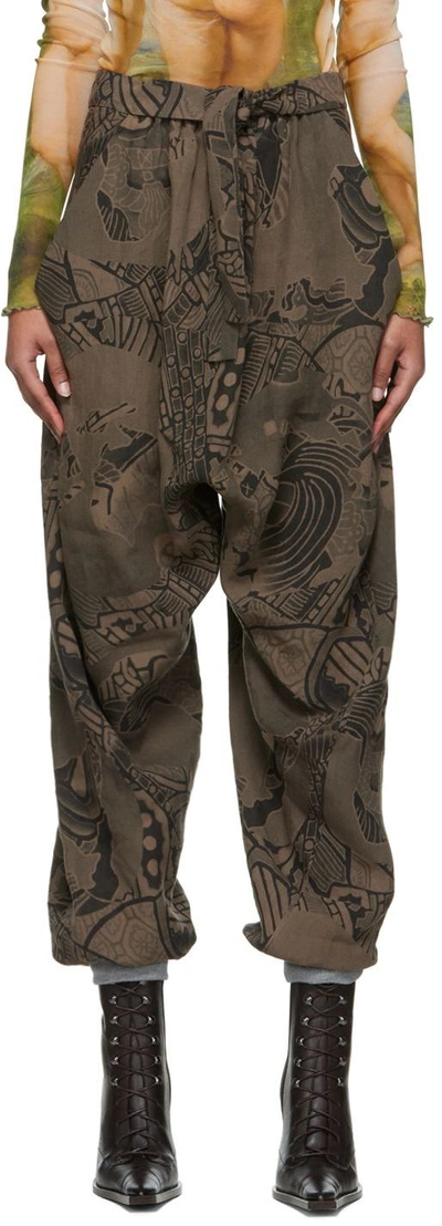 Shop Vivienne Westwood Brown Nepal Trousers In Globes