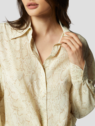 Shop Equipment Geneva Silk Shirt In Humus Multi Python