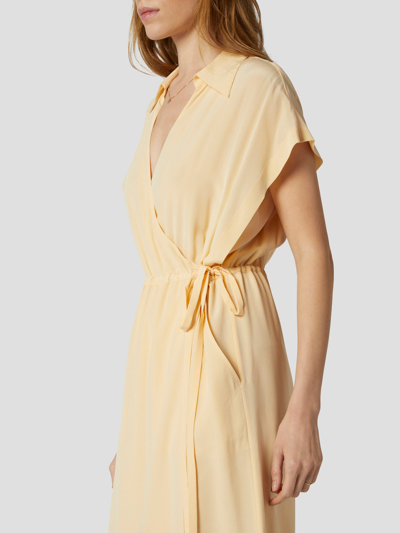 Shop Equipment Karina Silk Dress In Cornhusk Yellow