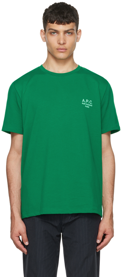 Shop Apc Green Raymond T-shirt In Kaa Green