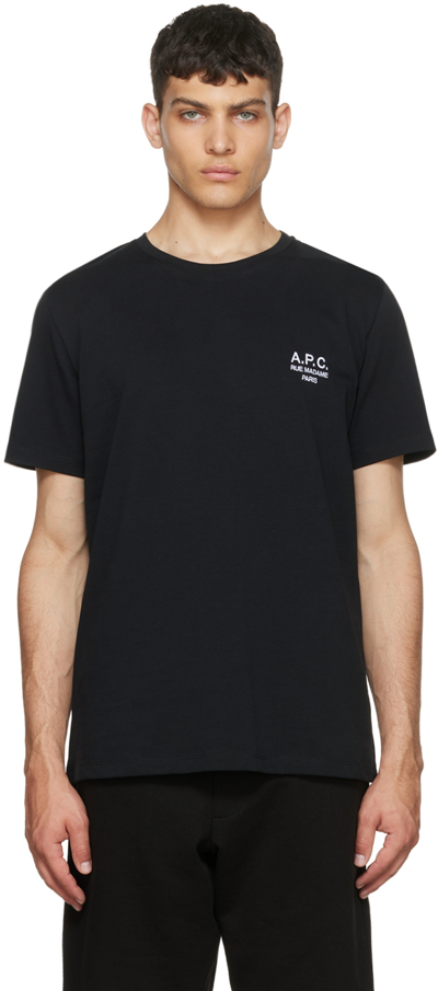 Shop Apc Black Raymond T-shirt In Lzz Noir