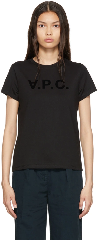 Shop A.p.c. Black V.p.c. T-shirt In Lzz Black